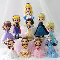 【Ready Stock】 ℡☫ C30 Disney Princess Anime Figures Frozen Elsa Anna MermaidCinderella Action Figure Model Statue Toys