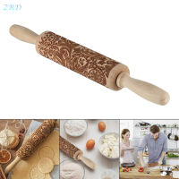 WaterWheel Wooden Rolling Pin Embossing Christmas Baking Cookies Biscuit Fondant Tool (wzmeu_it)