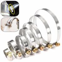 5pcs Pipe Clamps Genuine Jubilee Stainless Steel Hose Clips Fuel Hose Pipe Clamps Worm Drive Durable Anti-oxidation Tube Clip