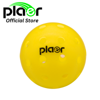 PLAER Outdoor Pickleballs - ลูกบอล Pickleball คุณภาพสูงสำหรับเล่นสันทนาการ 40 รู (เทียบเท่า Franklin X40 และ Dura40) สีเหลืองนีออนมองเห็นได้ชัดเจน