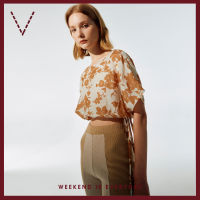 VICKS Floral Print Cropped Top เสื้อตัวสั้น พิมพ์ลายดอกไม้