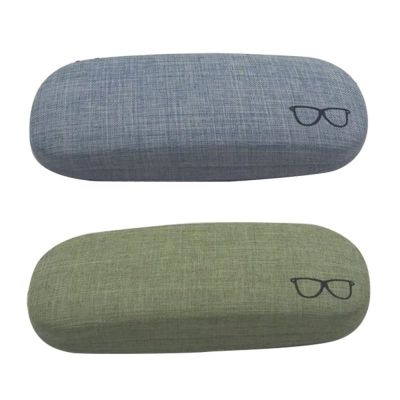 Top-grade Glasses Case Fashion Portable Hard Linen Eye Sunglasses Protector Rectangle Eyewear Accessories Storage Box