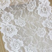 (3 meterslot) 17cm white elastic lace Fabric French hollow underwear stretch lace Trim DIY