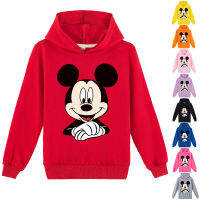 Mickeys เสื้อผ้าเด็ก9สีสำหรับฤดูใบไม้ผลิและฤดูใบไม้ร่วงเสื้อฮู้ดอนิเมะเด็กหญิงเด็กชายเด็กผู้ชายผ้าฝ้าย65% เกาหลี + โพลีเอสเตอร์35% ไฟเบอร์สเวตเชิ้ตแขนยาว0000