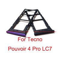 ที่ใส่ถาดใส่ซิมการ์ดใหม่สำหรับ Tecno Pouvoir 4 Pro ถาดใส่ซิมกระเป๋าเก็บบัตร LC7อะแดปเตอร์สำหรับตัวอ่านอะไหล่สำรอง