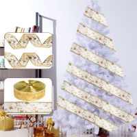 【YD】 2M/Roll Print Xmas Ornament Biscuit Wrapping String Bow navidad