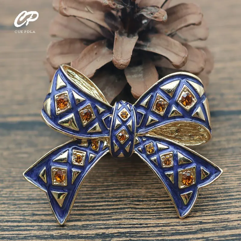 Bow Brooch Blue