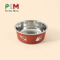 PSM Pet Supplies สแตนเลสพิมพ์ชามสุนัข ชามแมว ชามอาหารสุนัข PSM Pet Supplies