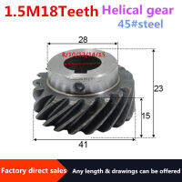 2 pcs ขวา Helical Gear 1.5 M 18 ฟันด้านในรู 8/10/12/14/15 มม. 90 องศาเกียร์แรงบิดสูงเกียร์เหล็กสกรูรู M5-BIANO