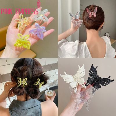 Fashionable and Minimalist Butterfly Grab Clip Illusion Three-dimensional Butterfly Curly Hair Acrylic Hair Clip