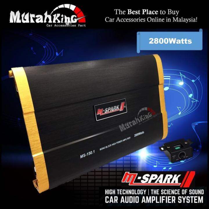 MSpark MS 150.1 Monoblock Channel Car Amplifier High Performance Power