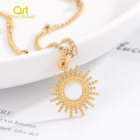 Necklace For Women With Sunshine Stainless Steel Necklace Chain Fashion Pendants Sun Necklace For Girlfriend Women Jewelry Gift