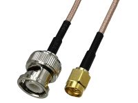 【LZ】❈❃  Plugue macho BNC para plugue macho SMA RF conversor coaxial conector Pigtail cabo de jumper reto 4    5m RG316 novo 1pc