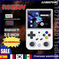 512กรัม ANBERNIC RG353V Android 11 Linux OS HD 3.5นิ้ว640*480ผู้เล่นจับเกมมือถือย้อนยุคในตัว20จำลอง