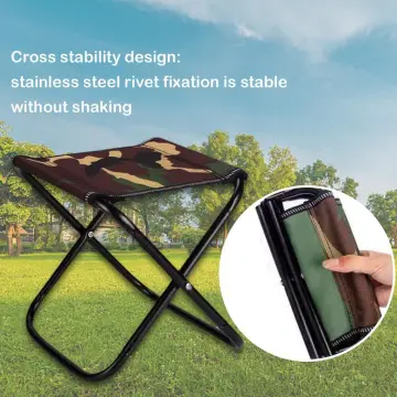 Stainless Steel Retractable Folding Stool Outdoor Folding Chair