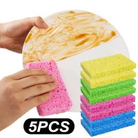 5Pcs Sponge Wipes Cleaning Rubs for Washing Dishes Descaling Cooktop Compressed Tools