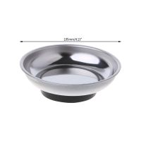 ۞❄ Round Magnetic Parts Tray Bowl Dish Stainless Steel Garage Holder Tool Organizer