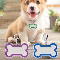 Pet Collar Tag Cartoon Claw Print Pet Colored Glazed Bone Collar Pendant Identity H9V1