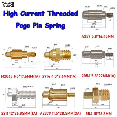 1PCS High Current Threaded Pogo Pin Spring Loaded Positioning Connector Charging Pogopin Screw Assembly Thimble 2 A 2.5A 3.0 amp