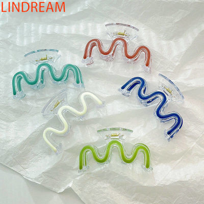 LINDREAM ฤดูใบไม้ร่วงและฤดูหนาวใหม่คลิปปลาฉลาม W กิ๊บหนีบผมสีล้วน