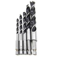 New Quick Change 4-10mm hexagonal Handle Three Pointed Woodworking Drill Bit Set Reaming Hole Power Tool Parts