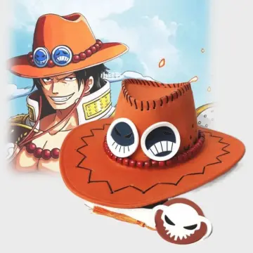 Anime Portgas D Ace Cowboy Chapéu Piratas Cap Cosplay Party Prop Fancy  Dress Gifts I