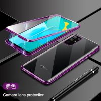 ◆ Metal Plating Frame Phone Case for Huawei Honor 30 Pro 30s X10 Nova 6 7 7se Double Sided Tempered Glass Camera Protection Cover