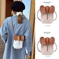 Summer furry fluffy bag women 2023 new trendy fashion lamb hair mini crossbody mobile phone bag 【BYUE】