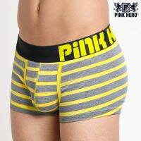 （ใหม่）ใหม่! สีชมพูวีรบุรุษแฟชั่นชุดชั้นในผ้าฝ้าย MenShorts ผู้ชายที่มีคุณภาพสูงกางเกงลายชาย UnderpantsSo เย็น