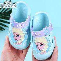 Frozen/Elsa-การ์ตูนเด็กที่มีน้ำหนักเบาลื่นรองเท้าหลุม