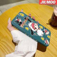 JIUMOO เคสสำหรับ Vivo V21E Y73 2021เคสโทรศัพท์ลายขอบซิลิโคนของเหลวแบบดั้งเดิมจตุรัส Pochacco ทรงสี่เหลี่ยมน่ารักเคสตัวปกป้องกล้องถ่ายรูปเลนส์คลุมทั้งหมดปลอกคลุมด้านหลัง