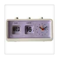 Mechanical Alarm Clock Novelty Flip Clock Desktop Digital Clock with Calendar Clock Home Decor Retro Decor