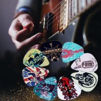 10pcs Mixed Pattern Mediator Rock Gestures 0.46mm/0.71mm Acoustic Guitar Picks Plectrums Celluloid Shrapnel