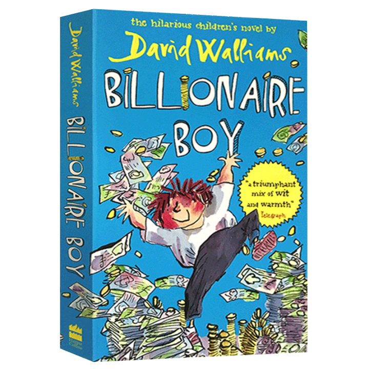 Original English bilionaire boy David juvenile humor novel series: the boy in the pile of money