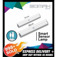 {ItalyNest shop} Somax !! 2020ไฟ LED กลางคืนจับการเคลื่อนไหวแสง USB ไร้สายที่ชาร์จได้โคมไฟกลางคืน21 30ซม. สำหรับครัวตู้ตู้เสื้อผ้า