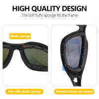 Polarized Gray Sunglasses for Men Women Motorcycle Riding 4 in 1 Anti-fog Lens Safety Glasses Night Driving Fishing Goggles