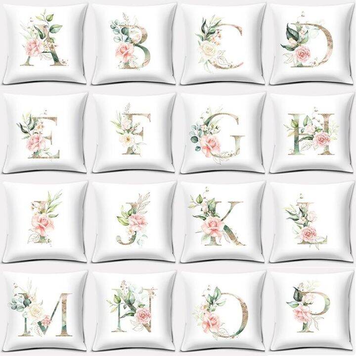 cw-flowers-and-letters-print-pillowcase-polyester-zip-room-cushion-cover