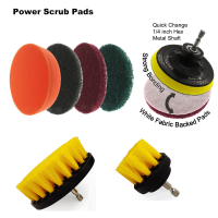 Scrubber Brush Scouring Pads Set For Cleaning Cars Bathrooms Kitchens Polishing Pad Cleaning Tools