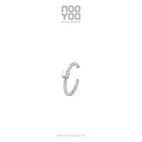 NooYoo จิวจมูกสำหรับผิวแพ้ง่าย Single Crystal Nose Ring Surgical Steel