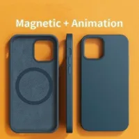 SDFGERGEH เคสโทรศัพท์มือถือหนัง แบบแม่เหล็กไร้สาย ลายโลโก้แอนิเมชั่น สําหรับ iPhone 13 Pro 12 Pro Max 12 13 Mini