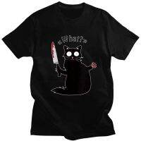T-shirt Cool Print Cat Knife | T-shirts Mens Cats | Mens T-shirt Knife - 2023 Summer XS-6XL