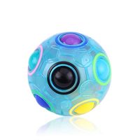 Sensory Fidget Spinner Decompression Toy Spherical Puzzle Football Stress Relief Ball for Toddlers Adults Color Match