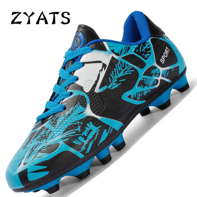 ZYATS รองเท้าฟุตบอลสนามหญ้าในร่มรองเท้าฟุตบอลกลางแจ้งสำหรับผู้ชายใหม่