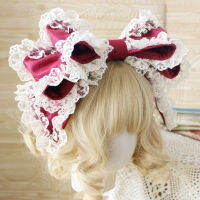 Hand Made Lolita Fairy KC Headwear สาวนุ่มขอบลูกไม้ Big Bow Hair Hoop ผมญี่ปุ่นหวานน่ารักเจ้าหญิงอุปกรณ์เสริมผม