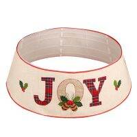 Merry Christmas Tree Collar 30นิ้ว Joy Xmas Tree กระโปรงแหวนฐานปกบ้านฤดูหนาวตกแต่งปีใหม่