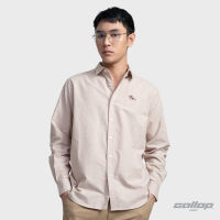 GALLOP : OXFORD CASUAL SHIRT เสื้อเชิ๊ตแขนยาว ผ้า OXFORD รุ่น GW9032 สี Oak - น้ำตาล / ราคาปกติ 2,190.-