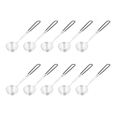 10 Pieces Hot Pot Strainer Scoops,Stainless Steel Hot Pot Strainer Spoons Mesh Skimmer Spoon Strainer Ladle with Handle