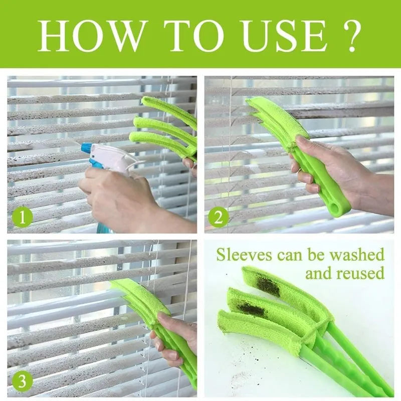 Microfiber Removable Washable Cleaning Brush Clip Household Duster