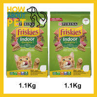 อาหารแมว Friskies สูตรแมวเลี้ยงในบ้าน ควบคุมก้อนขน สำหรับแมวโตทุกสายพันธุ์ 1.1กก. (2ถุง) FRISKIES Indoor Delight Adult Cat Food 1.1Kg. (2bag)