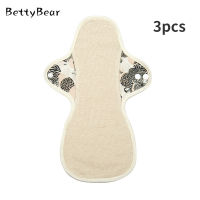 Betty Bear แผ่นอนามัยแบบซักได้3ชิ้น,ผ้าอนามัยผ้าฝ้ายนำกลับมาใช้ใหม่ได้สำหรับผู้หญิงแม่เด็กผู้หญิงระบายอากาศกันน้ำชุดกลางวันและกลางคืนแผ่นรองพยาบาล